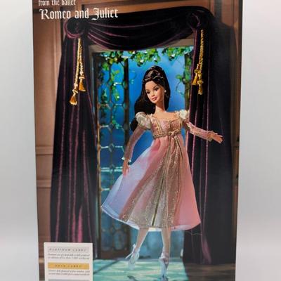 LOT 31P: NRFB Mattel Barbie Collector Edition Doll, Romeo and Juliet, 2004 ID # B5655, "But, Soft, What Light Through Yonder Window...