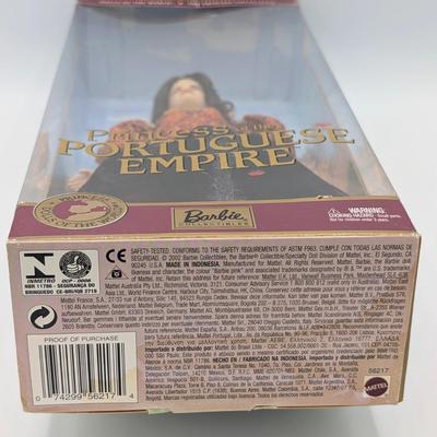 LOT 32P: NRFB Mattel Barbie Collector Edition, Princess of the Portuguese Empire 2002 ID # 56217 & Spanish Barbie 1999 ID #24670