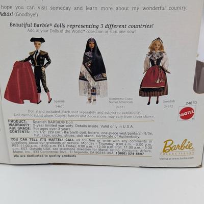 LOT 32P: NRFB Mattel Barbie Collector Edition, Princess of the Portuguese Empire 2002 ID # 56217 & Spanish Barbie 1999 ID #24670