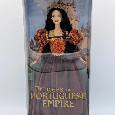 LOT 32P: NRFB Mattel Barbie Collector Edition, Princess of the Portuguese Empire 2002 ID # 56217 & Spanish Barbie 1999 ID #24670