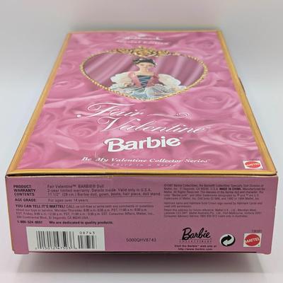 LOT 33P: NRFB Mattel Barbie Collector Edition Hallmark Special Edition Fair Valentine 1997 ID # 18091 & Sentimental Valentine 1996 ID...