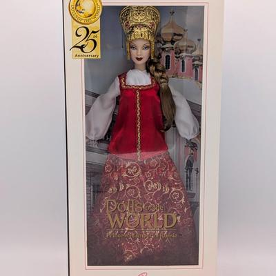 LOT 37P: NRFB Mattel Barbie Collector Editions Russian Barbie 1996 ID # 16500 & Princess of Imperial Russian ID # G5861