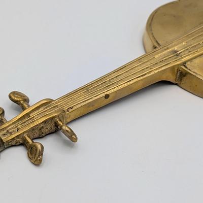 LOt 38D Pair of Vintage Andrea by Sadek Brass Violin Candle Holder Wall Sconce