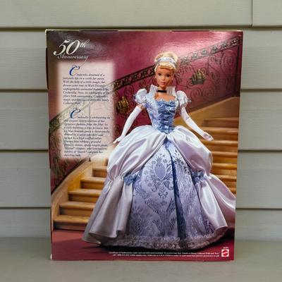 LOT 81P: NRFB Mattel Barbie Doll Walt Disney Cinderella & Mary Poppins 26291 & 23590 & Disney Belle Princess Horse Doll &...