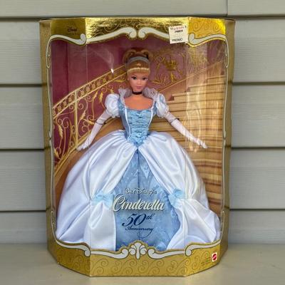 LOT 81P: NRFB Mattel Barbie Doll Walt Disney Cinderella & Mary Poppins 26291 & 23590 & Disney Belle Princess Horse Doll &...