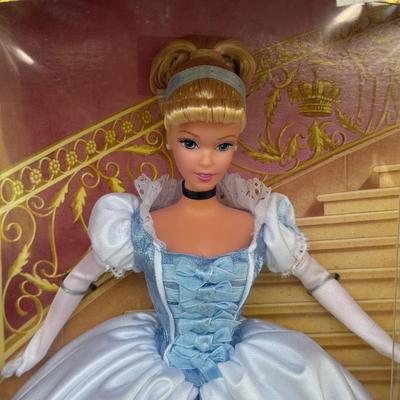 LOT 81P: NRFB Mattel Barbie Doll Walt Disney Cinderella & Mary Poppins 26291 & 23590 & Disney Belle Princess Horse Doll &...