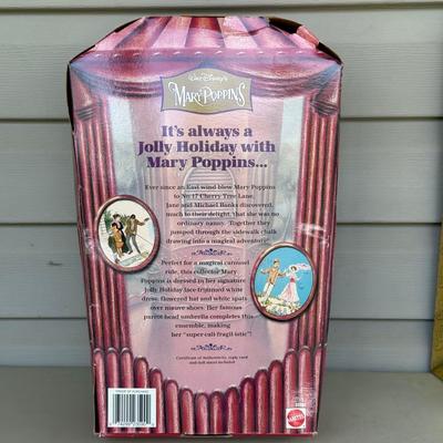 LOT 81P: NRFB Mattel Barbie Doll Walt Disney Cinderella & Mary Poppins 26291 & 23590 & Disney Belle Princess Horse Doll &...