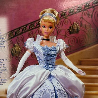 LOT 81P: NRFB Mattel Barbie Doll Walt Disney Cinderella & Mary Poppins 26291 & 23590 & Disney Belle Princess Horse Doll &...