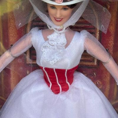 LOT 81P: NRFB Mattel Barbie Doll Walt Disney Cinderella & Mary Poppins 26291 & 23590 & Disney Belle Princess Horse Doll &...