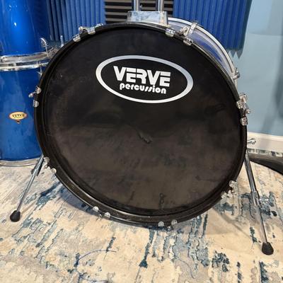 LOT 83B: Verve Percussion 4 Piece Drum Set w/ Music Stand, Chair & More!