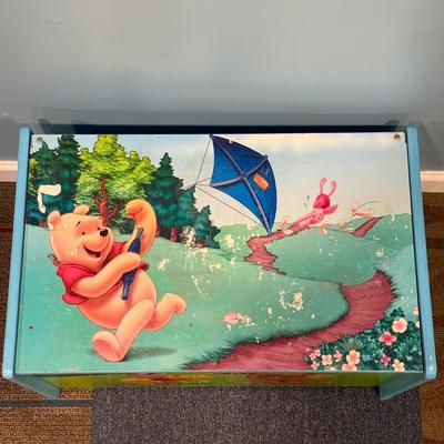 LOT 84B: Winnie the Pooh Toy Box, Plush Lamp & Beary Poppins Teddy Bear