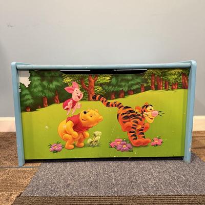 LOT 84B: Winnie the Pooh Toy Box, Plush Lamp & Beary Poppins Teddy Bear