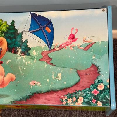LOT 84B: Winnie the Pooh Toy Box, Plush Lamp & Beary Poppins Teddy Bear