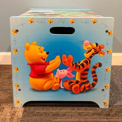 LOT 84B: Winnie the Pooh Toy Box, Plush Lamp & Beary Poppins Teddy Bear
