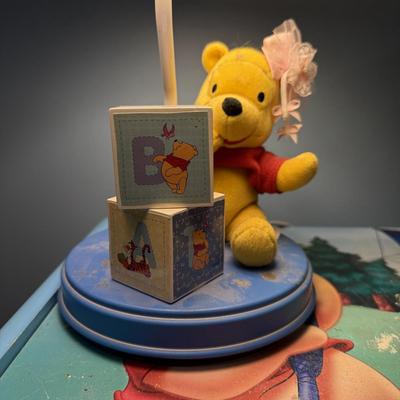 LOT 84B: Winnie the Pooh Toy Box, Plush Lamp & Beary Poppins Teddy Bear