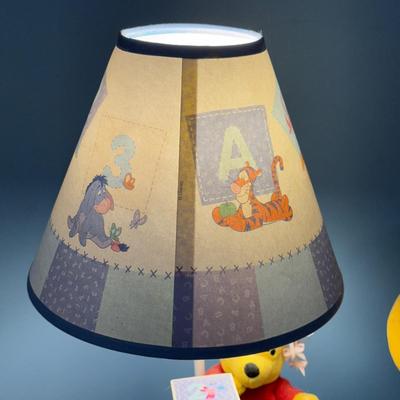 LOT 84B: Winnie the Pooh Toy Box, Plush Lamp & Beary Poppins Teddy Bear