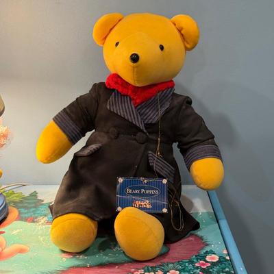 LOT 84B: Winnie the Pooh Toy Box, Plush Lamp & Beary Poppins Teddy Bear