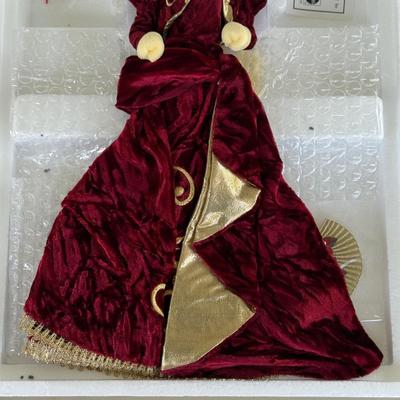LOT 85P: NRFB Mattel Porcelain Barbie Dolls - Holiday Ball 18326, Holiday Carolers 15760 & Holiday Gift 20128