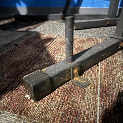 LOT 86: TKO Commercial Heavy Bag Stand w/ TKO 100lb Pro Style Heavy Bag