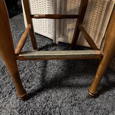 LOT 89B: Two Ashley Furniture Kuliwood & Leather Bar Stools