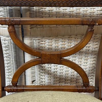 LOT 89B: Two Ashley Furniture Kuliwood & Leather Bar Stools