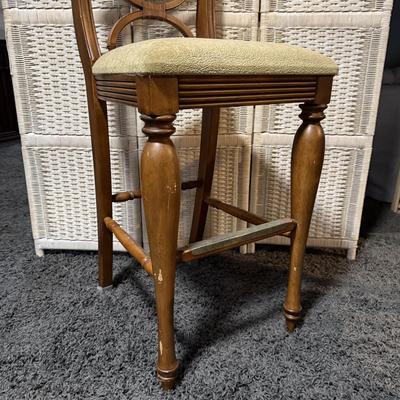 LOT 89B: Two Ashley Furniture Kuliwood & Leather Bar Stools