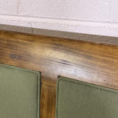 LOT 90B: Beautiful Vintage Wooden Frame Sofa w/ Matching Chair