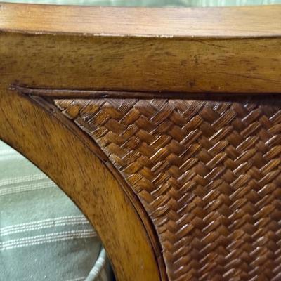 LOT 90B: Beautiful Vintage Wooden Frame Sofa w/ Matching Chair