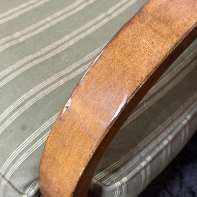 LOT 90B: Beautiful Vintage Wooden Frame Sofa w/ Matching Chair