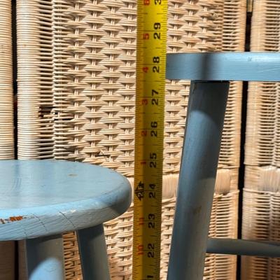 LOT 91B: Two Rattan Chairs w/ 4 Barstools