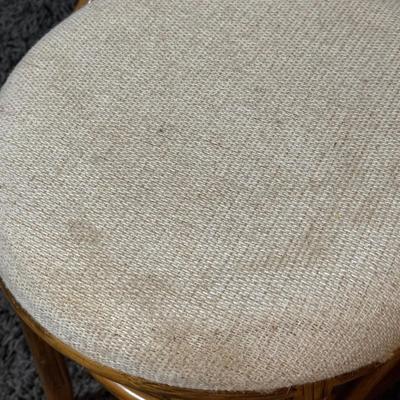 LOT 91B: Two Rattan Chairs w/ 4 Barstools