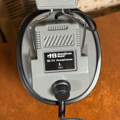 LOT 95B: Hamilton Buhl SC-7V SchoolMate Deluxe Headphones, Hamilton Buhl JBP-8SV 8-Position Stereo/Mono Jackbox & Lakeshore Learning...