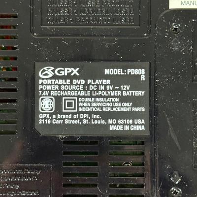 LOT 97B: GPX Portable DVD Player Model PD808 w/ DVD Collection