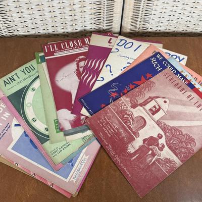 LOT 98B: Collection Of Vintage Sheet Music & More