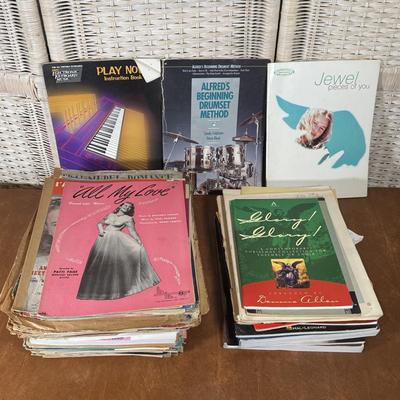 LOT 98B: Collection Of Vintage Sheet Music & More