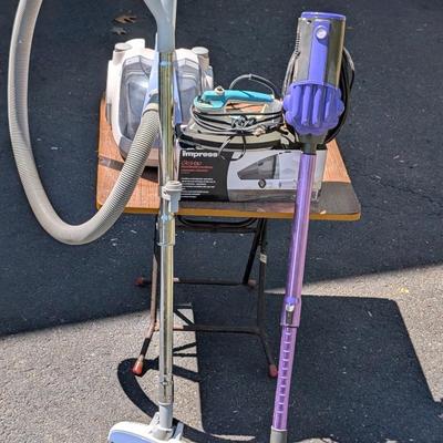 LOT 108G: Panasonice Canister Vacuum Model: MC-CL310 02, Elezon Stick Vacuum Model: # E600, Impress GoVac Model: IM-1002B, 1003R &...
