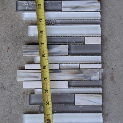 LOT 110G: Opened Boxes of Assorted Wall/Backsplash Ceramic-Mosaic Tiles, Grout Bag & Tiler Sealer Container