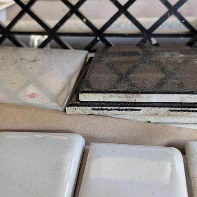 LOT 110G: Opened Boxes of Assorted Wall/Backsplash Ceramic-Mosaic Tiles, Grout Bag & Tiler Sealer Container