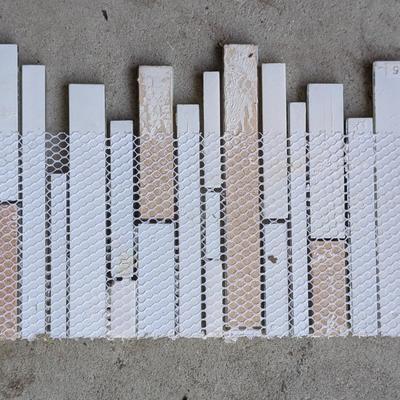 LOT 110G: Opened Boxes of Assorted Wall/Backsplash Ceramic-Mosaic Tiles, Grout Bag & Tiler Sealer Container