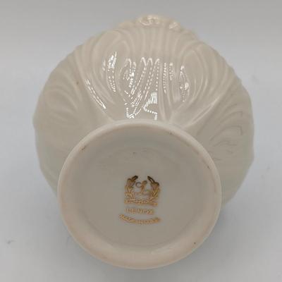 LOT 116D: Lenox Gold Trim Bud Vase & Saucer Plates Made In USA With Gold Accented Cups, Oxford Bone China Milburn Made In USA. Plate...