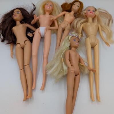 LOT 119D: Vintage Mattel Barbies, Hasbro & Action Figures. Pink Dress Barbie Stamped Late 1960's Made in Taiwan