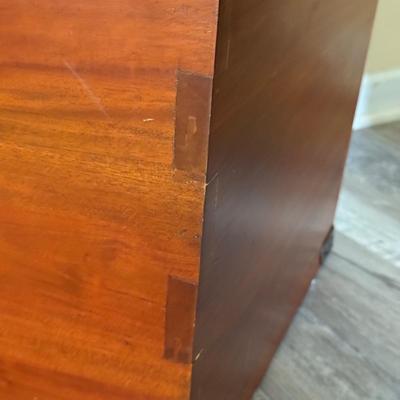 LOT 155U: Beautiful Vintage Wooden Trunk/Chest