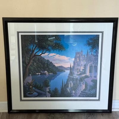 LOT 156U: Two Framed/Signed Prints by Jim Buckles - Cheshire Moon & Blue Ruin