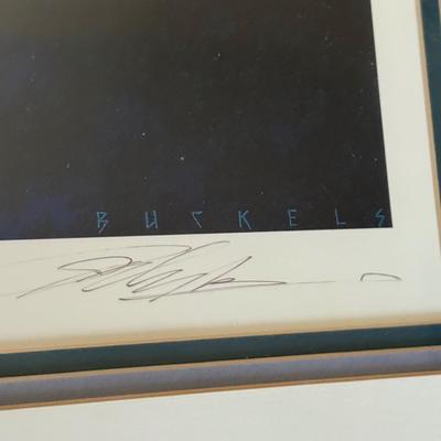 LOT 156U: Two Framed/Signed Prints by Jim Buckles - Cheshire Moon & Blue Ruin