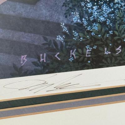 LOT 156U: Two Framed/Signed Prints by Jim Buckles - Cheshire Moon & Blue Ruin