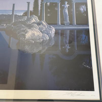 LOT 156U: Two Framed/Signed Prints by Jim Buckles - Cheshire Moon & Blue Ruin