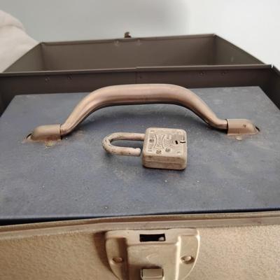 2 metal lock boxes