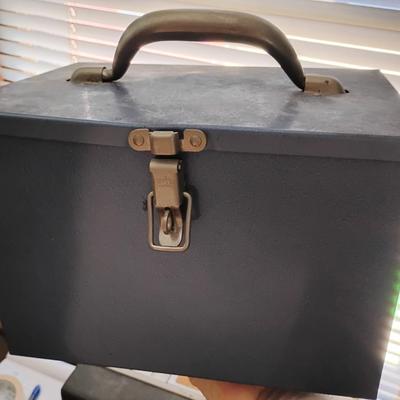 2 metal lock boxes