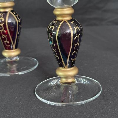 Set of Eight Dichroic Carnival Champagne Glasses (DR-DZ)