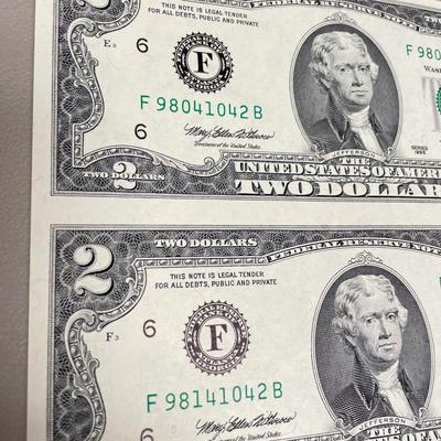 1934 Five Dollar Bill, Uncut $2 Bills, $500 Gold Certificate (ST-SS)